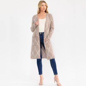 Women’s Long Sleeve Open-Front Cardigan With Pockets